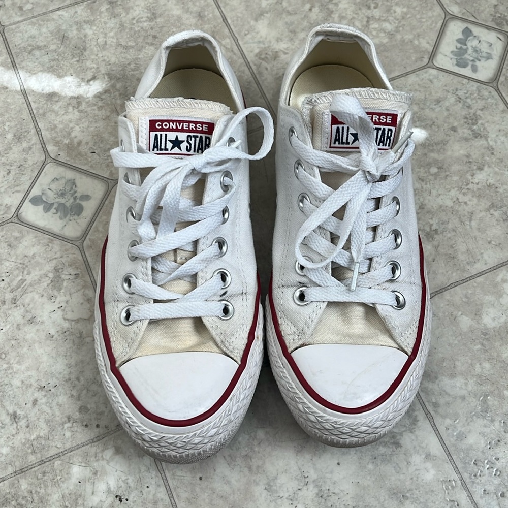 White low top Converse